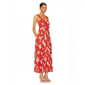 Free People Lovers Heart Midi in Red Combo